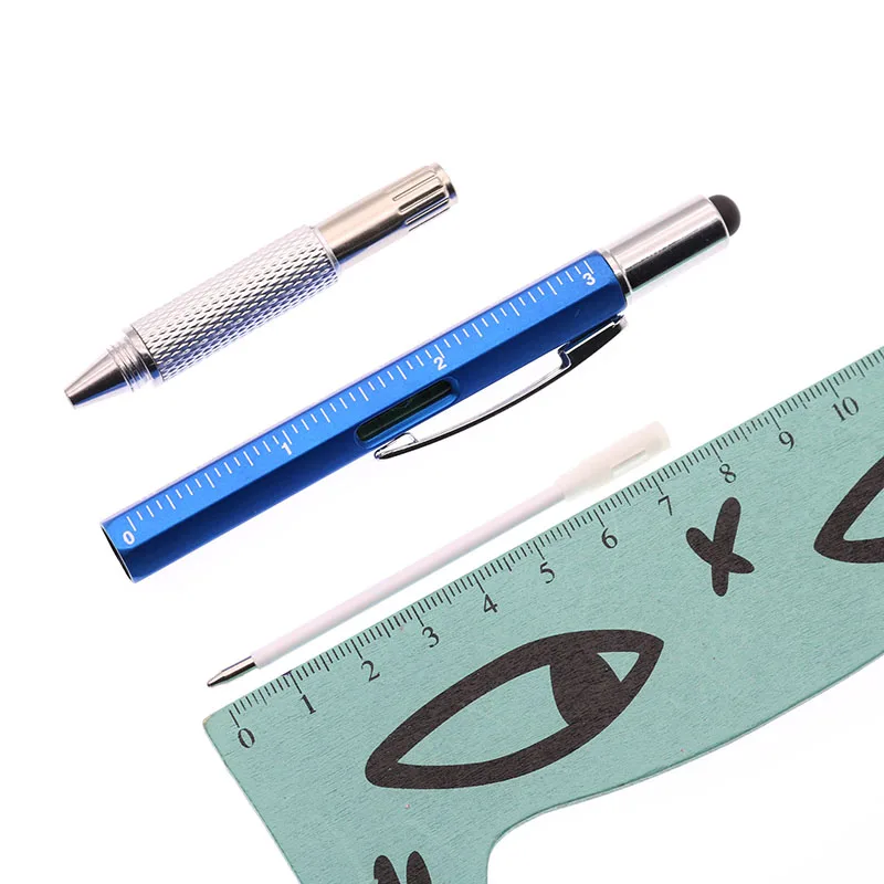 1 шт./современный дизайн многофункциональная ручка значение до удобных технических инструментов Шариковая Ручка-отвертка линейка спиртовой уровень