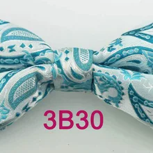 Yibei Coachella Галстуки Серебряный Аква Bow Tie Paisley двойной Слои Для мужчин Боути смокинг из микрофибры бабочка тканые Gravata Borboleta