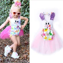 

Baby Girl Dress Fashion Small Floral Sequins Clothing Cotton Bow Ribbon Summer Sleeveless Trailing Dress Beach Holiday Clothes