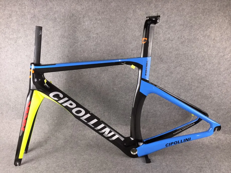 Discount 2018 New Color Cipollini NK1K 3K or 1k T1100 Carbon Bike Frame Matte Glossy carbon fiber road bike frames blue black yellow fluo 0