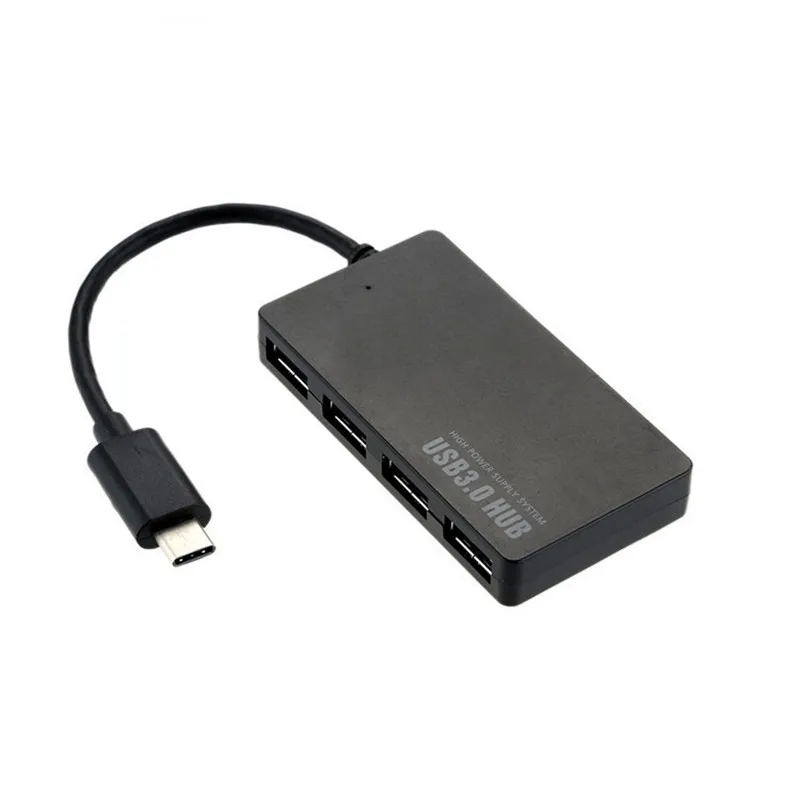 USB-C type-C до 4 портов USB 3,0 концентратор высокоскоростной передачи usb-удлинитель конвертер с функцией OTG для MacBook Chromebook
