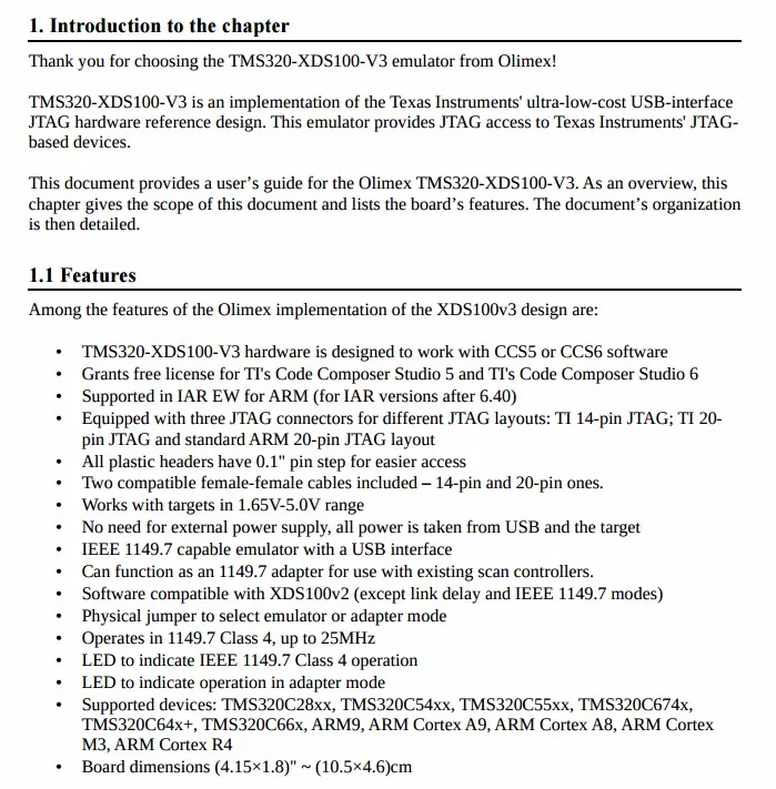 TMS320-XDS100-V3 INFO 3