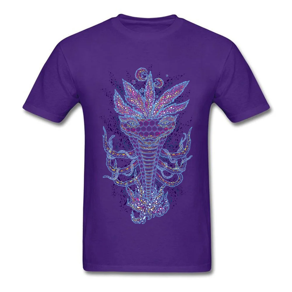 100% Cotton Men`s Short Sleeve Kundalini Meditation Snake Spirit T Shirt Gift T Shirt 2018 Hot Sale Party Crew Neck Tops & Tees Kundalini Meditation Snake Spirit purple