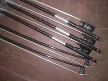 5 PC Strong Carbon Violin Bow 4/4 with Red Wire Pro Inlay White Horse Hair