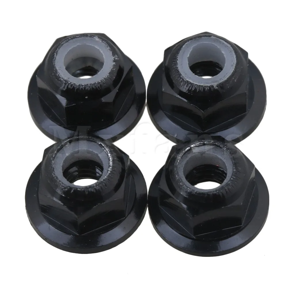 Buy Mxfans Black Aluminum Alloy Nylon M4 Wheel Nuts