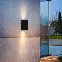 Вверх/вниз 6 Вт светодио дный открытый светильник здания наружные настенные лампы GU10 лампы Сад Коттедж серый/черный/белый корпус