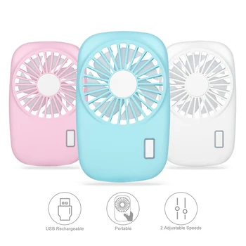 

1Pc Portable Mini Fan Handheld Personal Fan Speed Adjustable USB Rechargeable Eyelash Fan For Home Office Outdoor Travel