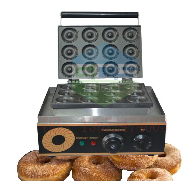 

Free shipping 110v 220v 12 pcs Sweet Dounts maker machine Cookie maker waffle machine