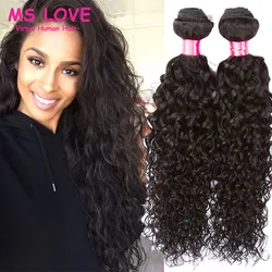 

Cheap Indian Water Wave 7a Top Quality Human Virgin Hair Ocean Wave 1Pcs/Lot Natural Color No tangle Very Soft Hair Extensions