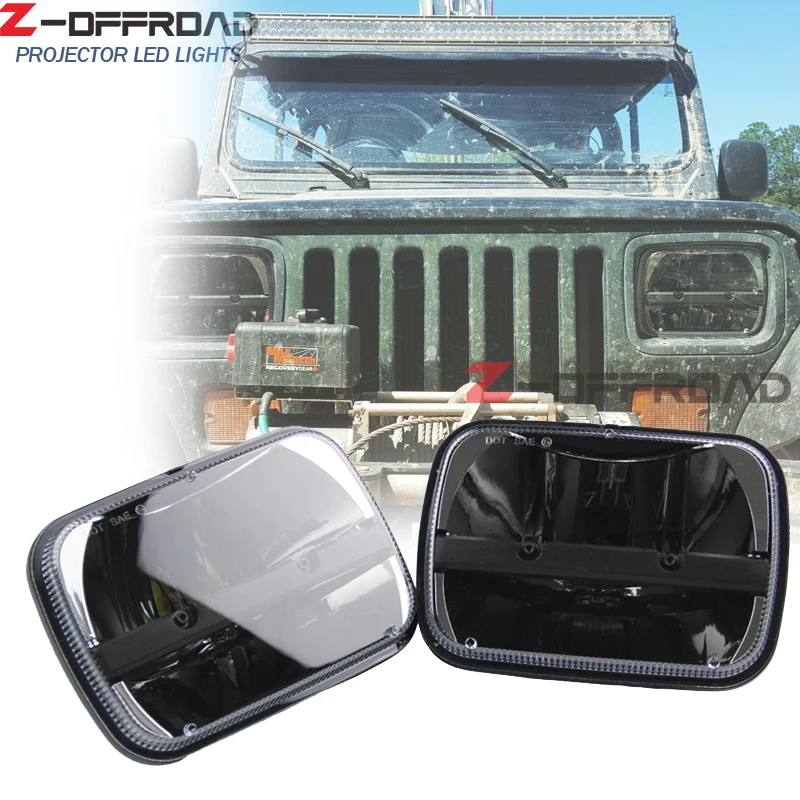 For Jeep XJ Cherokee 1984 to 2001 truck headlight 5x7 LED ...