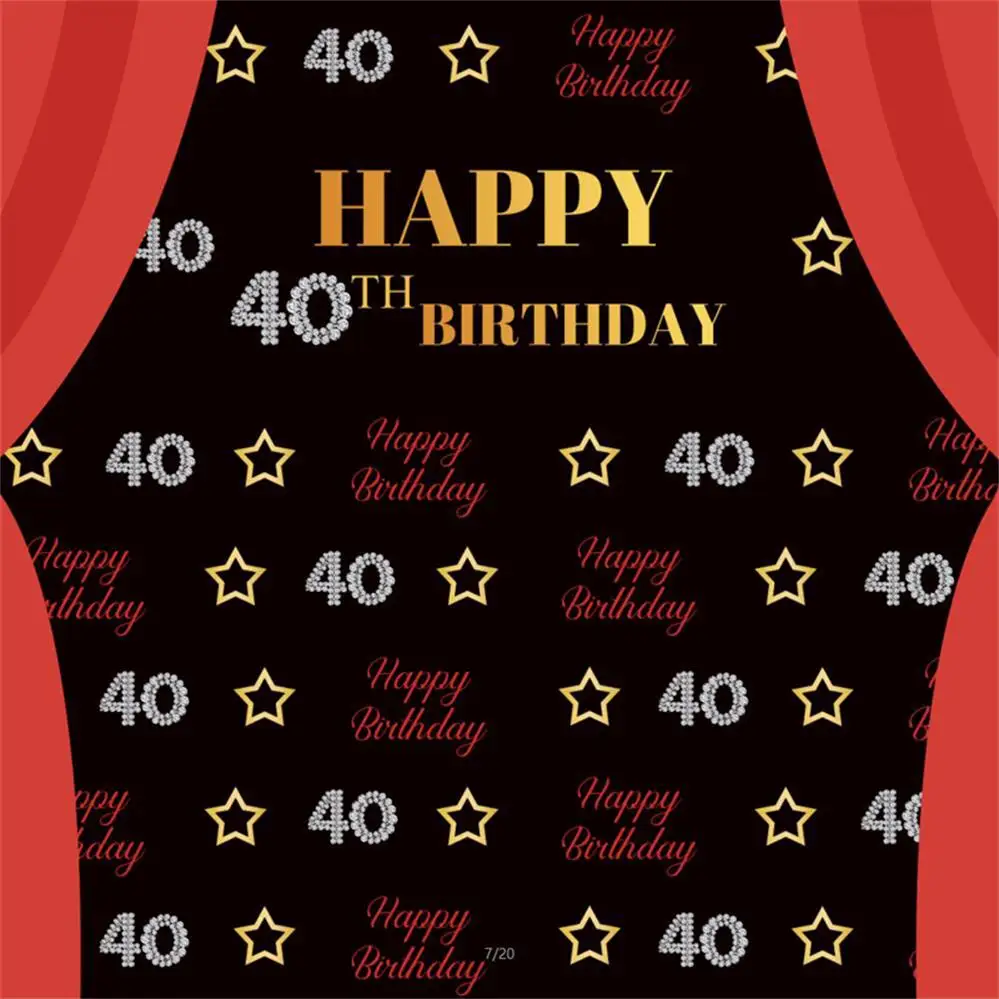 Лаванда Happy 18th День рождения Gold Star красный Шторы ребенок портретной фотографии Фоны фото фонов Photocall Фотостудия - Цвет: Лаванда