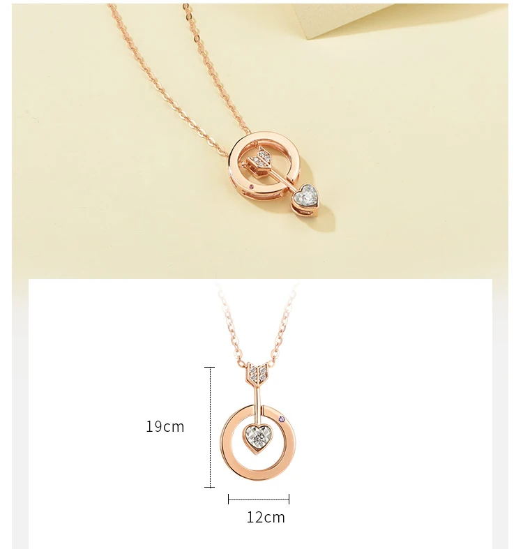 BOSCEN, циркониевое 925 пробы, серебряное ожерелье с подвеской для женщин, девочек, подарок на день рождения, любовь, сердце, розовое золото, корейское ювелирное изделие, милые