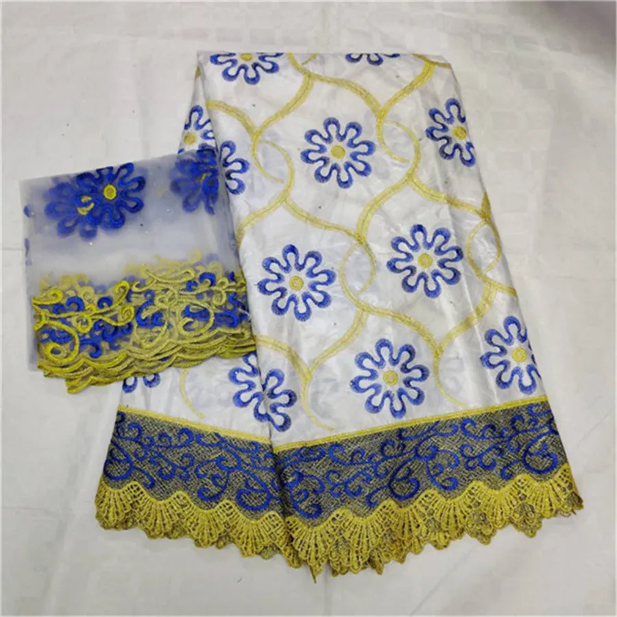 Белый из жаккардовой парчи хлопок вышитые индай Базен riche getzner nouveau Мода Базен ткань riche 5+ 2 ярдов/партия