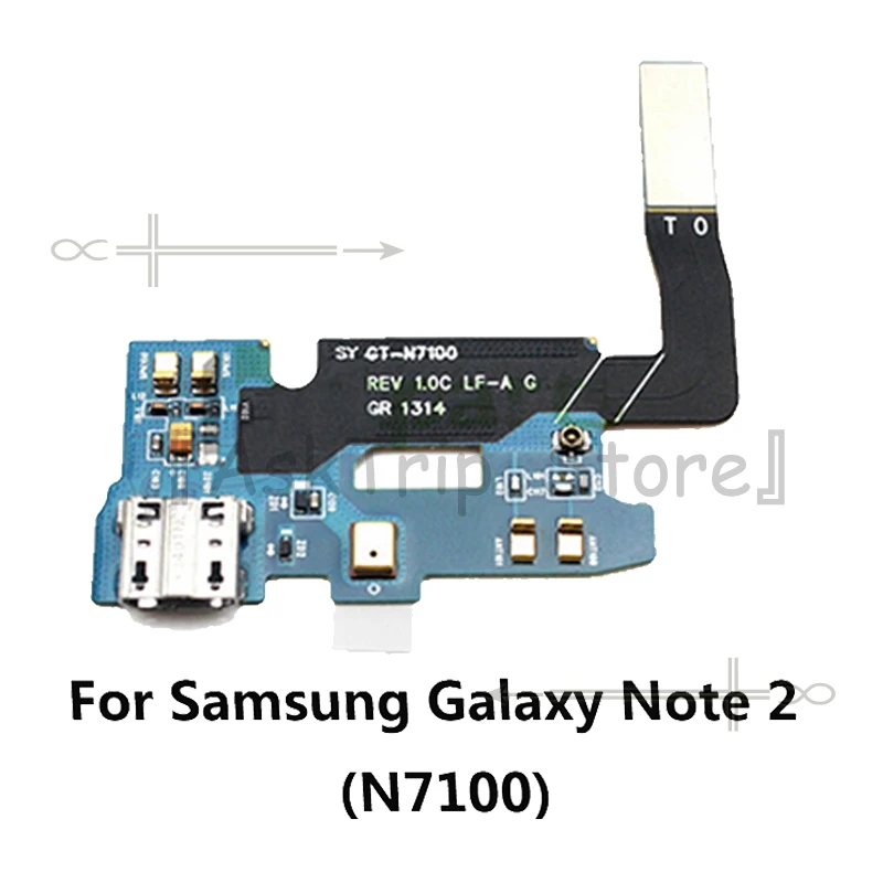 

100% New For Samsung Galaxy Note 2 II N7100 N7102 N7105 USB Port Charger Charging Port Dock Connector Flex Cable Repair Parts