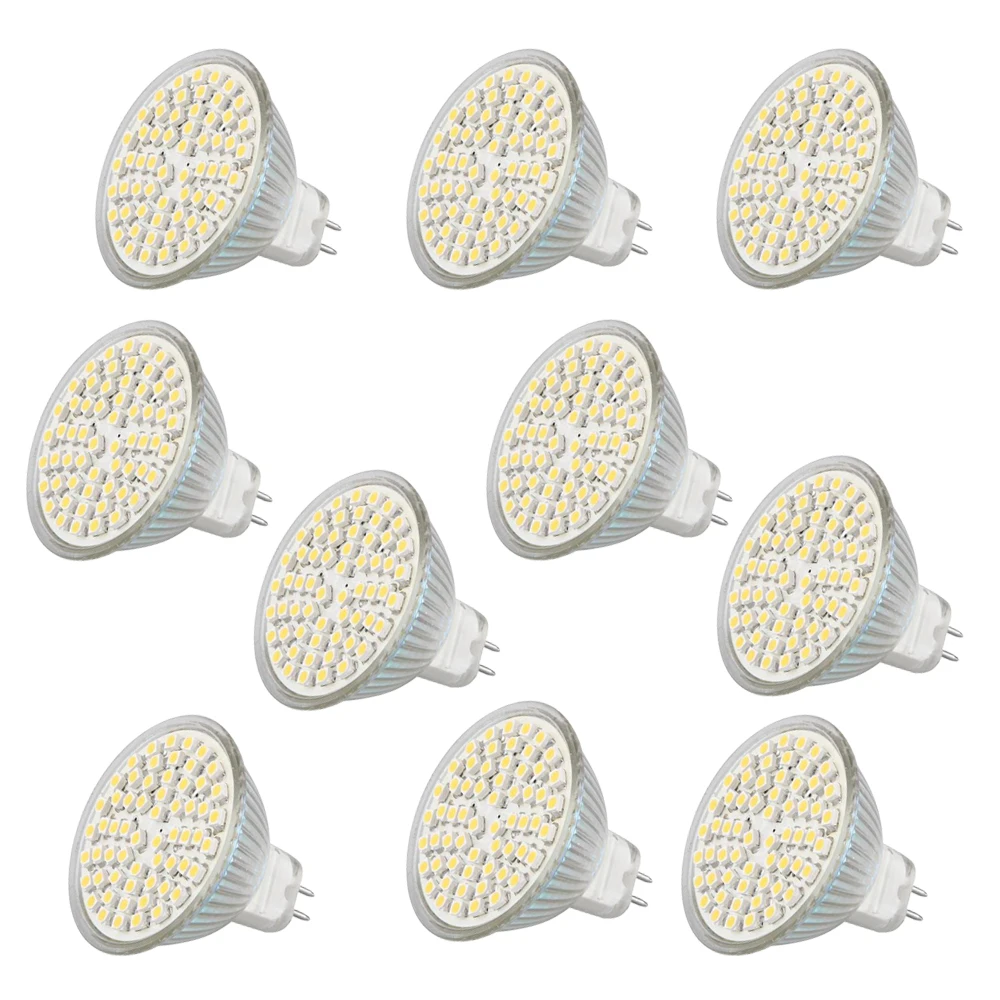 10 x MR16 GU 5,3 60 SMD Светодиодный прожектор 3 Вт теплый белый энергосберегающий