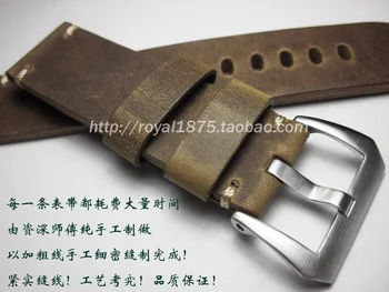 

For men Big width Watch band 22mm 23mm 24mm NEW Retro Brown Genuine Leather Watch BANDS Straps free shipping