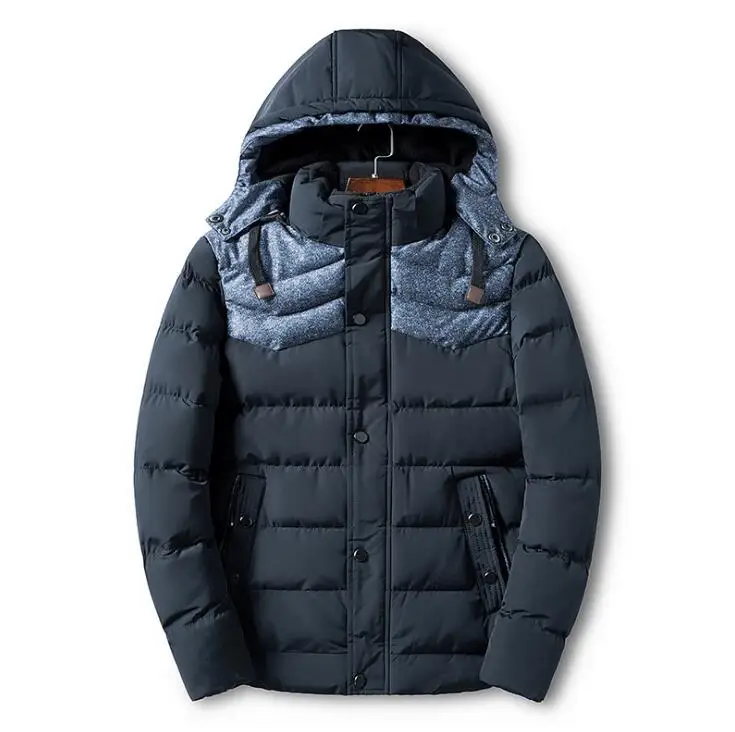 black blue Новые толстые мужские теплые зимние пальто холодные-40 градусов непромокаемые парки пуховик 0607-018 - Цвет: black blue