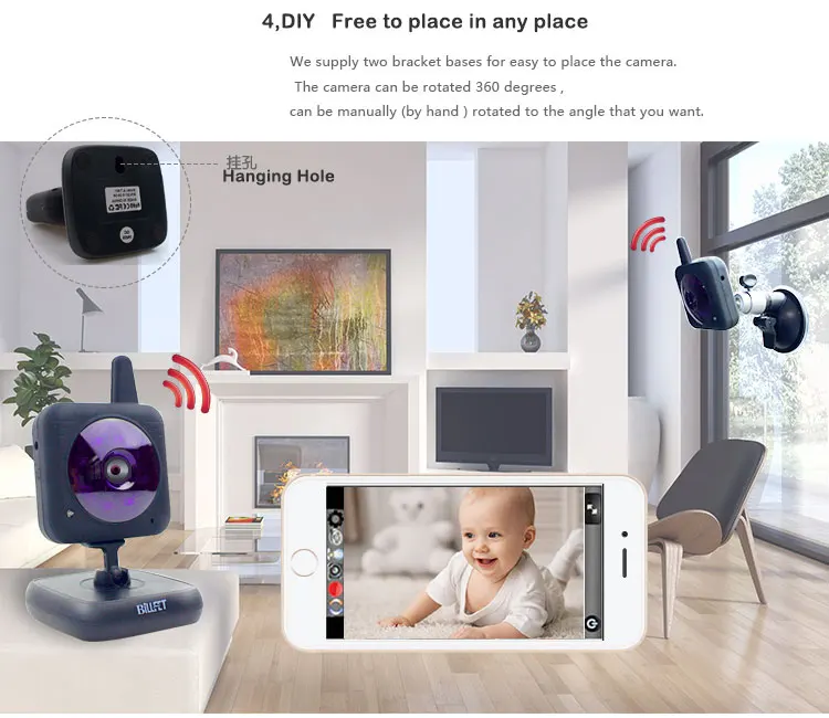 Portable wifi Baby Camera Mini Wireless camera Digital professional wireless webcamera webcam WiFi Camera Video Surveillance CAM