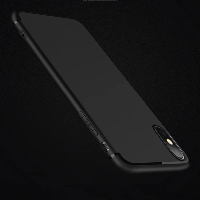 Голографический мягкий силиконовый черный чехол для телефона iPhone XR XS Max 6 7 8 plus 5 5S