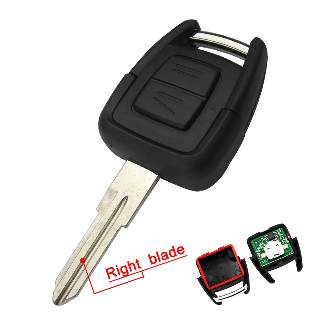 2 BUTTON REMOTE CAR KEY FOR OPEL VAUXHALL VECTRA ZAFIRA OMEGA ASTRA H J INSIGNIA G MK4 B C MOKKA 433MHZ HU43 HU100 BL