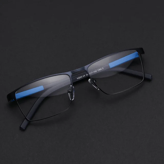 Alloy Prescription Glasses Progressive Bifocal Photochromic Anti Blue