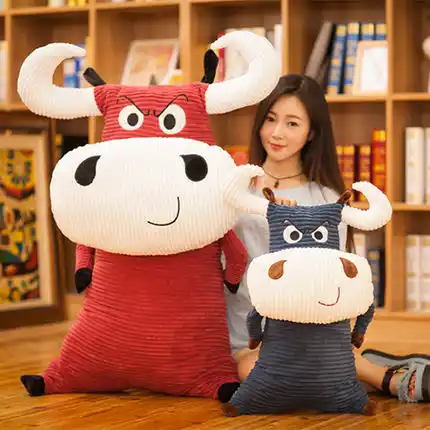 blue cow stuffed animal
