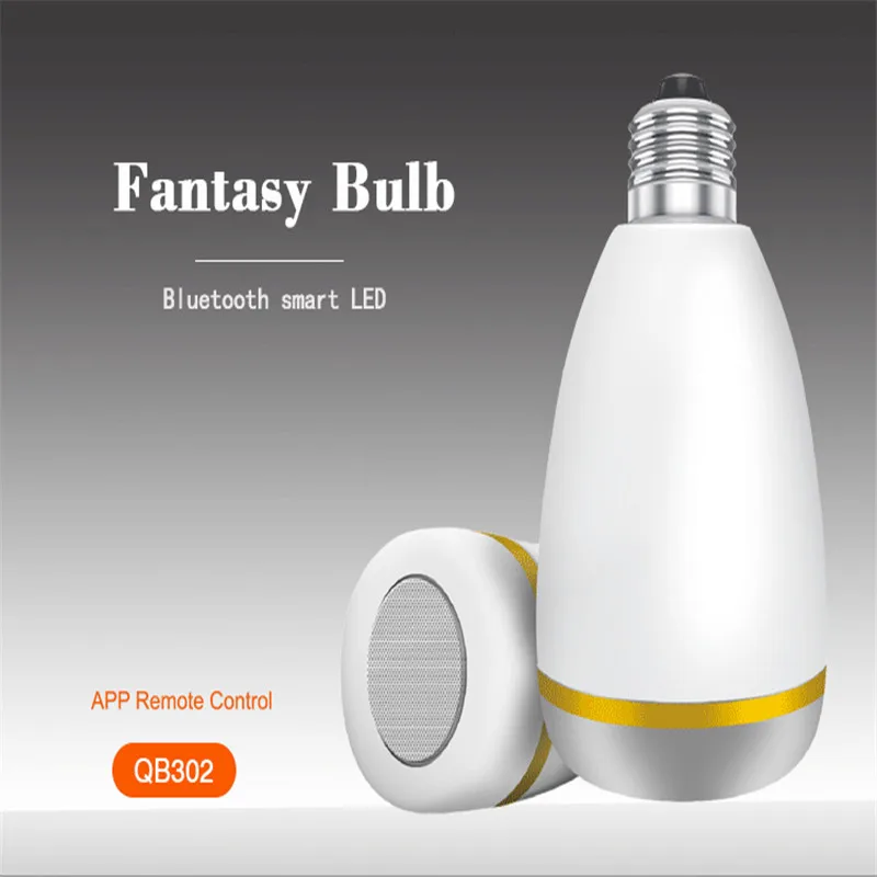 

BIBOVI Wireless 6W Power Bluetooth LED Speaker light Bulb 4.0 Smart lamp RGB Lighting Lamp Audio for Android ISO iPhone iPad