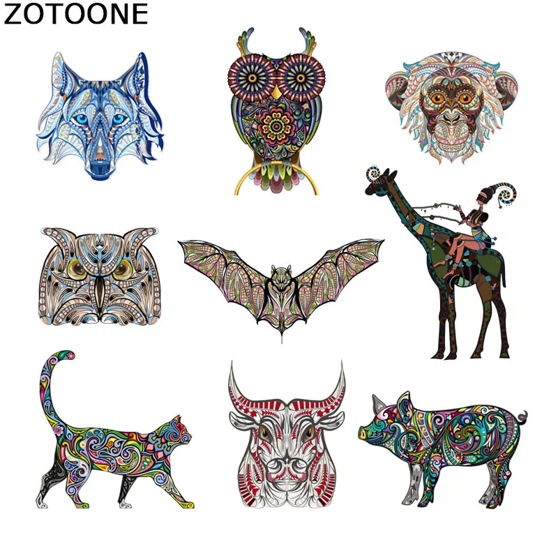 

ZOTOONE Iron on Transfers for Clothing Wolf Animal Patches Heat Transfers for Clothes Stranger Things Diy T-shirt Appliques C