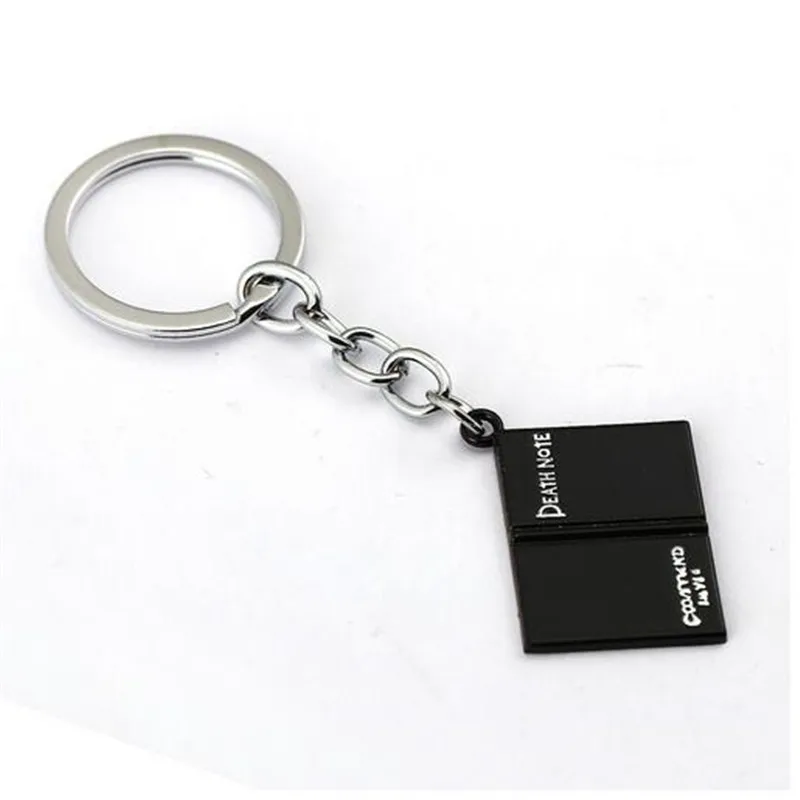 Брелок HSIC Death Note металлическая подвеска в виде чёрной книги цепочка для ключей