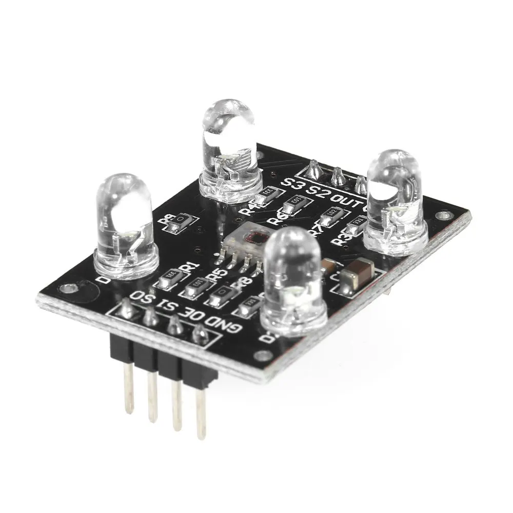 TCS230 TCS3200D распознавание цвета Сенсор модуль Цвет детектор для MCU Arduino DC 3-5 V Вход - Цвет: Черный