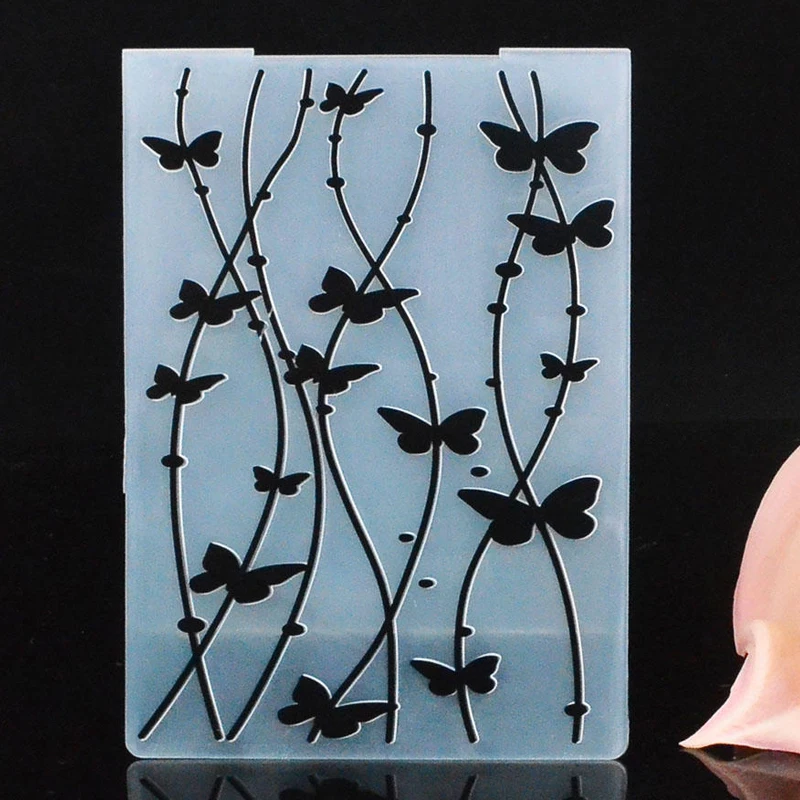 Embossing Folder 8 Веселый рождественский дом листья пластиковые папки для тиснения для изготовления карт шаблоны для скрапбукинга материалы для бумажного моделирования embosser DIY - Цвет: Embossing Folder 8
