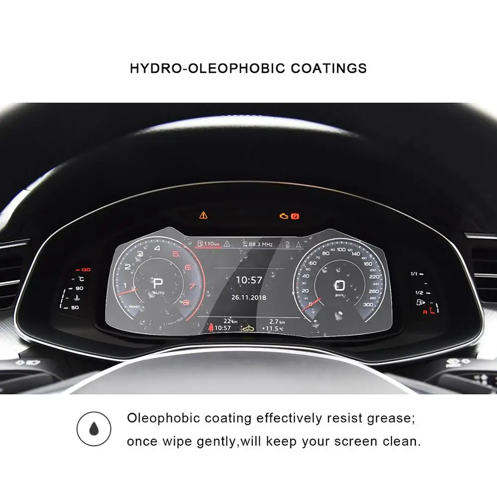 Экран ruiya протектор Audi A6 A7 Q8 LCD приборная панель экран 9H закаленное стекло Защита