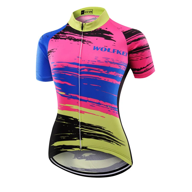 Wolfkei Ropa Ciclismo Для женщин Велоспорт Джерси Шорты комплект горный велосипед Костюмы пыли Открытый Спортивная Велосипедная форма