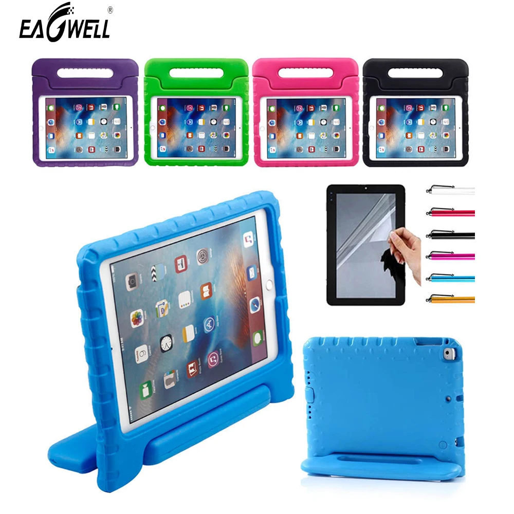 Kids Children Safe Rugged Proof Foam Case Handle Stand For Apple iPad 2017 9.7 For iPad Air For iPad Air 2 Thick EVA Foam Case apple-ipad-case : image Kids Children Safe Rugged Proof Foam Case Handle Stand For Apple iPad 2017 9.7 For iPad Air For iPad Air 2 Thick EVA Foam Case apple-ipad-case