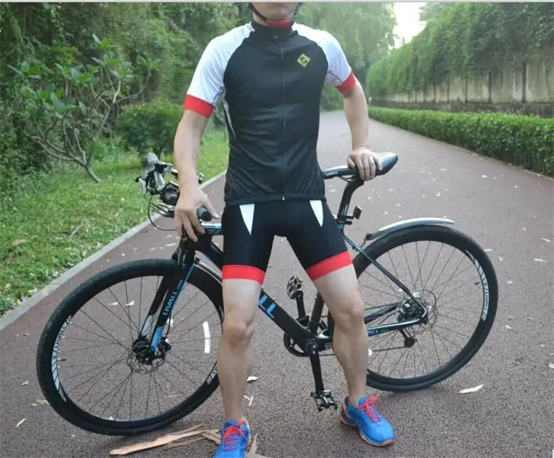 Слон Велоспорт черный с коротким рукавом Велоспорт Трикотаж плотный Race короткие Велоспорт одежда Ropa Ciclismo дорожный велосипед рубашка