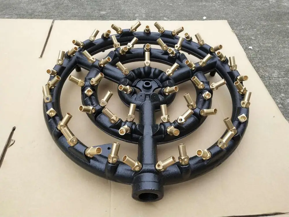 Supper quality Cast iron 66 nozzles gas jet tips burner for kitchen cooking propane jet burner