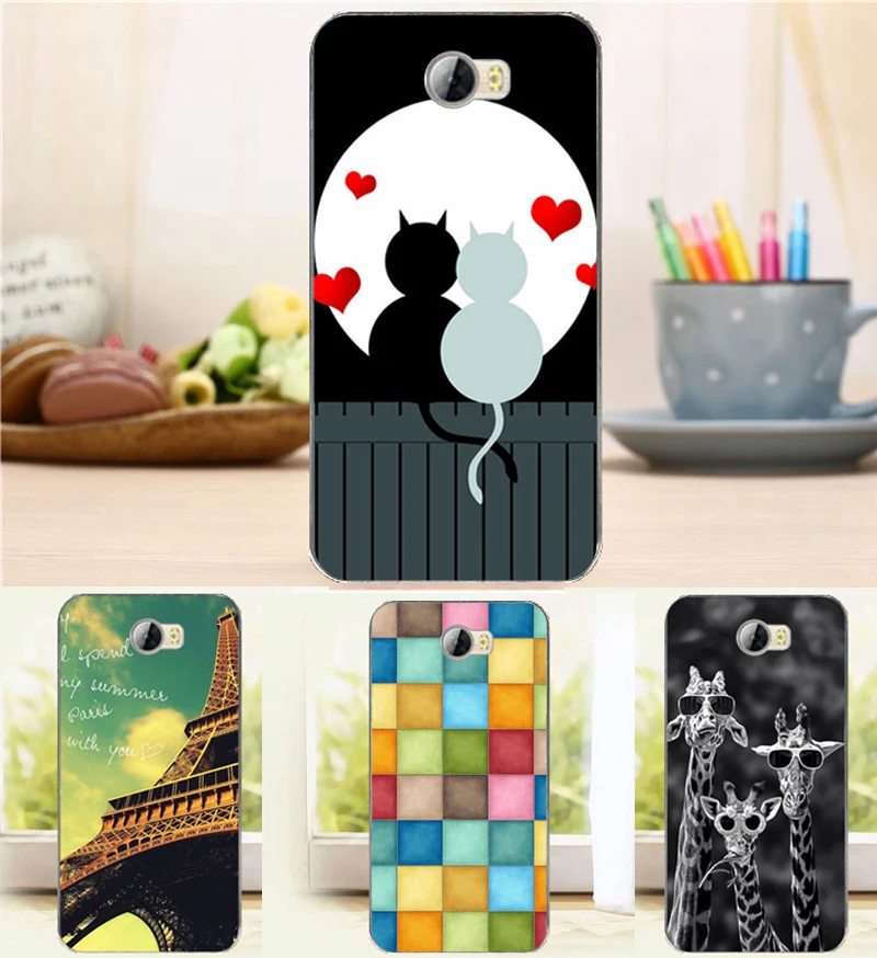 

Newest Hard Back Case for Huawei Y6 2 Compact Y6 II Compact 5.0" Flower Crown Tower Pattern Cover For Huawei Y6 II Y6II Compact