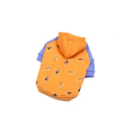 XS-3XL) с рисунками героев мультфильма Креативная одежда для собак осень-зима модное простроченное платье с Цвет Pet Пальто, Куртки для собак из хлопка для домашних животных пальто 10A - Цвет: Yellow
