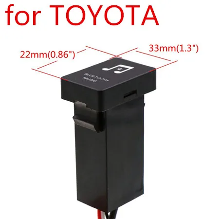 for TOYOTA Автомобильный Bluetooth музыкальный адаптер Модуль панель установка AUX Выход использовать для TOYOTA, Camry, Corolla, Yaris, RAV4, eiz, Land Cruiser - Название цвета: for TOYOTA