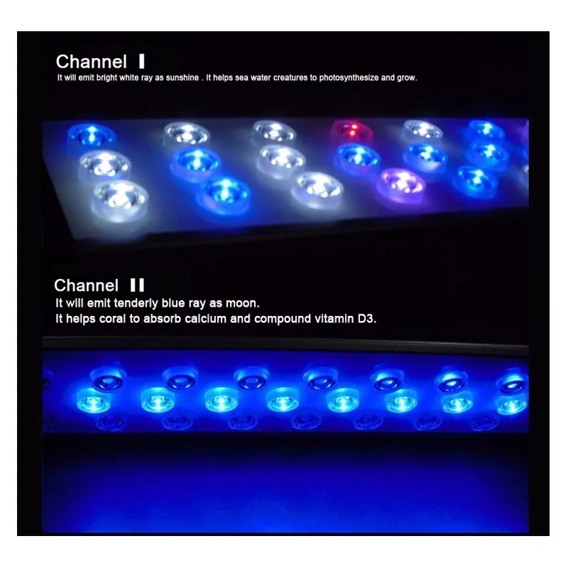 Новый аквариумный светильник большой светодиодный 1 Вт 2 режима 40 см 50 60 90 белый +