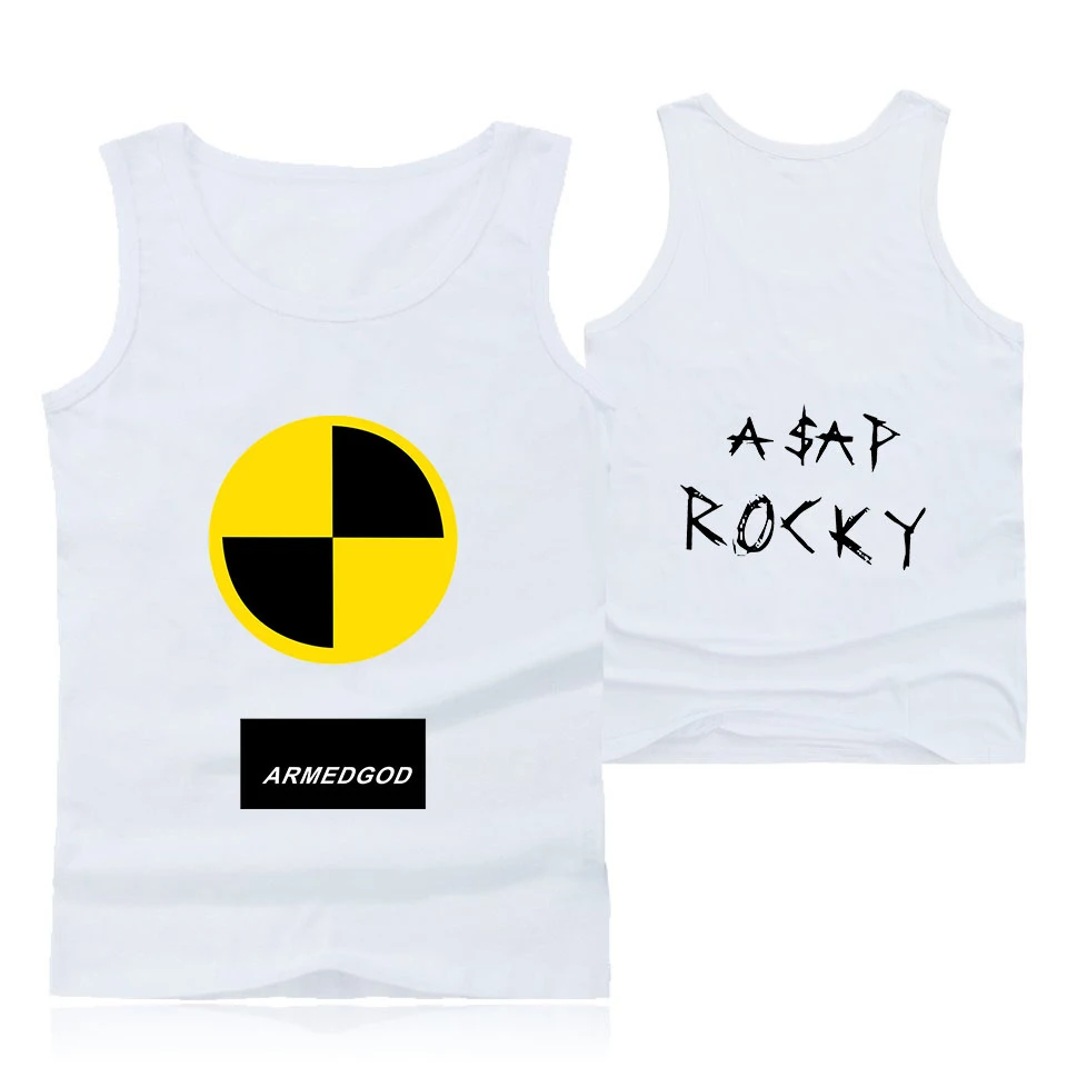 ASAP ROCKY TANK Топ Модный крутой хипстер Повседневный удобный популярный летний с круглым вырезом Летний без рукавов для мужчин/женщин уличный