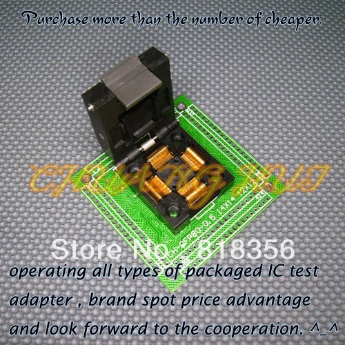 IC51-0804-819-2 Programmer Adapter QFP80/LQFP80 Adapter/IC SOCKET/IC Test Socket (Flip test seat) ic burn lqfp80 seat adapter v850es kf1 80gc test