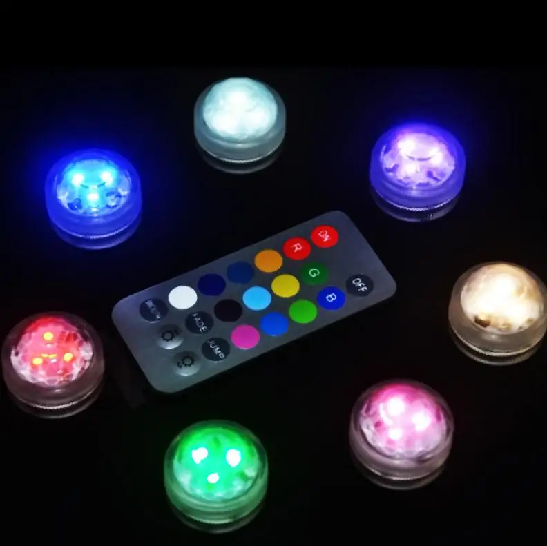 

LED Candle Light Remote Control Submersible Landscape Light Waterproof RGB Table Lamp Decoration Full Color LED Diving Light