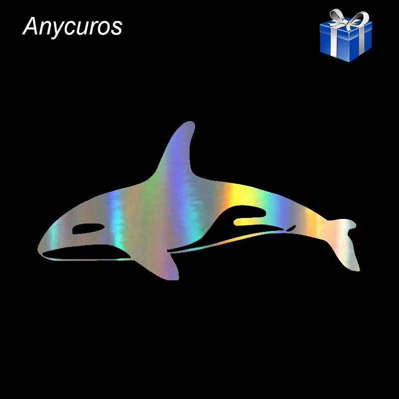 

Anycuros Killer Whale Fish Car Stickers Decals Classic Car Styling Decoration Accessories 15.2*7.5CM