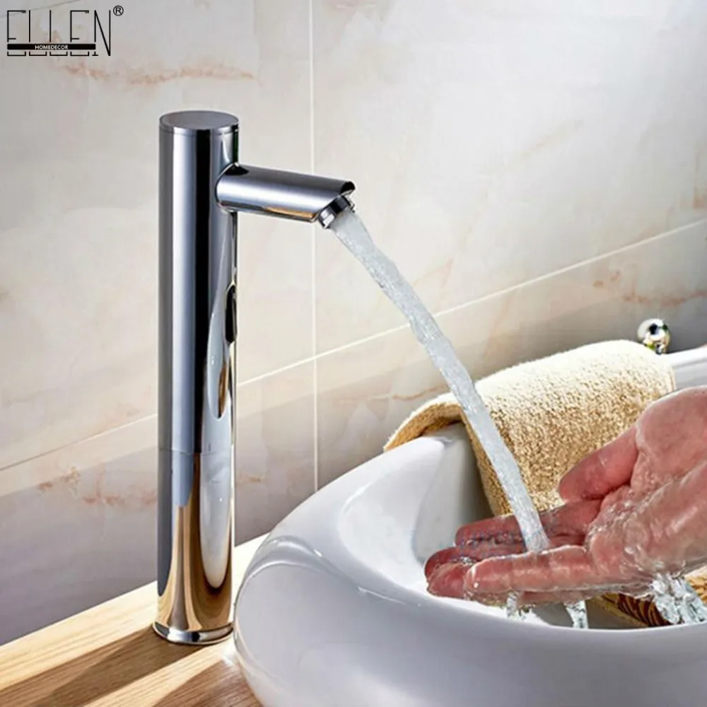 Bathroom Tall Automatic Touch Free Sensor Faucets single cold water