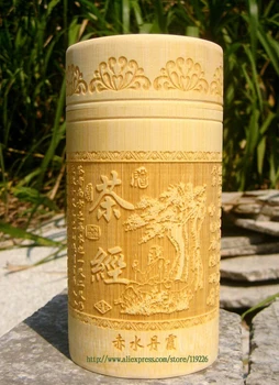 

Pure bamboo leaves jar the tea jar pot jars perception cans