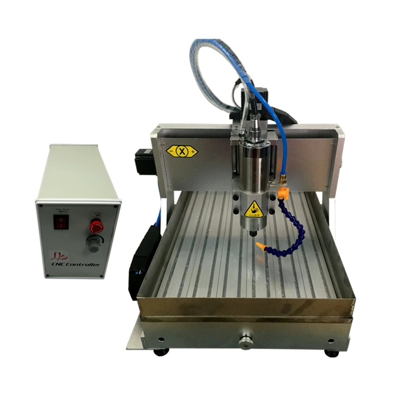 

4 axis mini cnc router 6040 metal cutting machine with 800W water cooling spindle and USB port water tank with free cutter