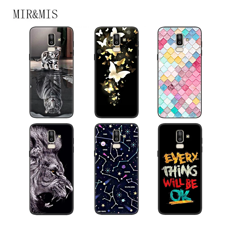 Case For Samsung Galaxy J8 2018 6.0 inch Transparent Printing Drawing Silicone Phone Cover J810F |