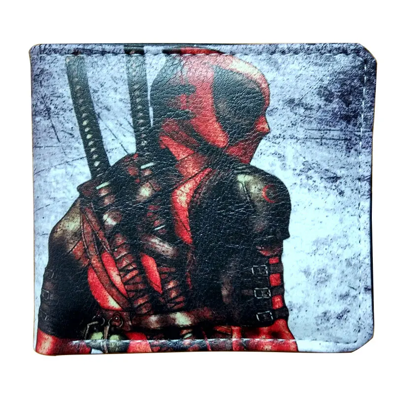 

2018 New Deadpool Painting Wallets Cartoon Anime Avengers Style Leather Card Holder Purse carteira Gifts Men Women Short Wallet