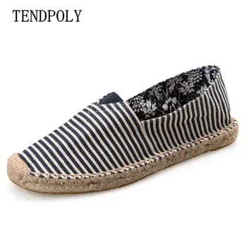 

2018 China wind popular spring section lazy casual canvas Men's shoes for men and weaving rope fisherman shoes pedal hemp shoes